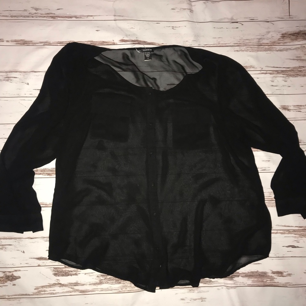 Black Sheer Blouse